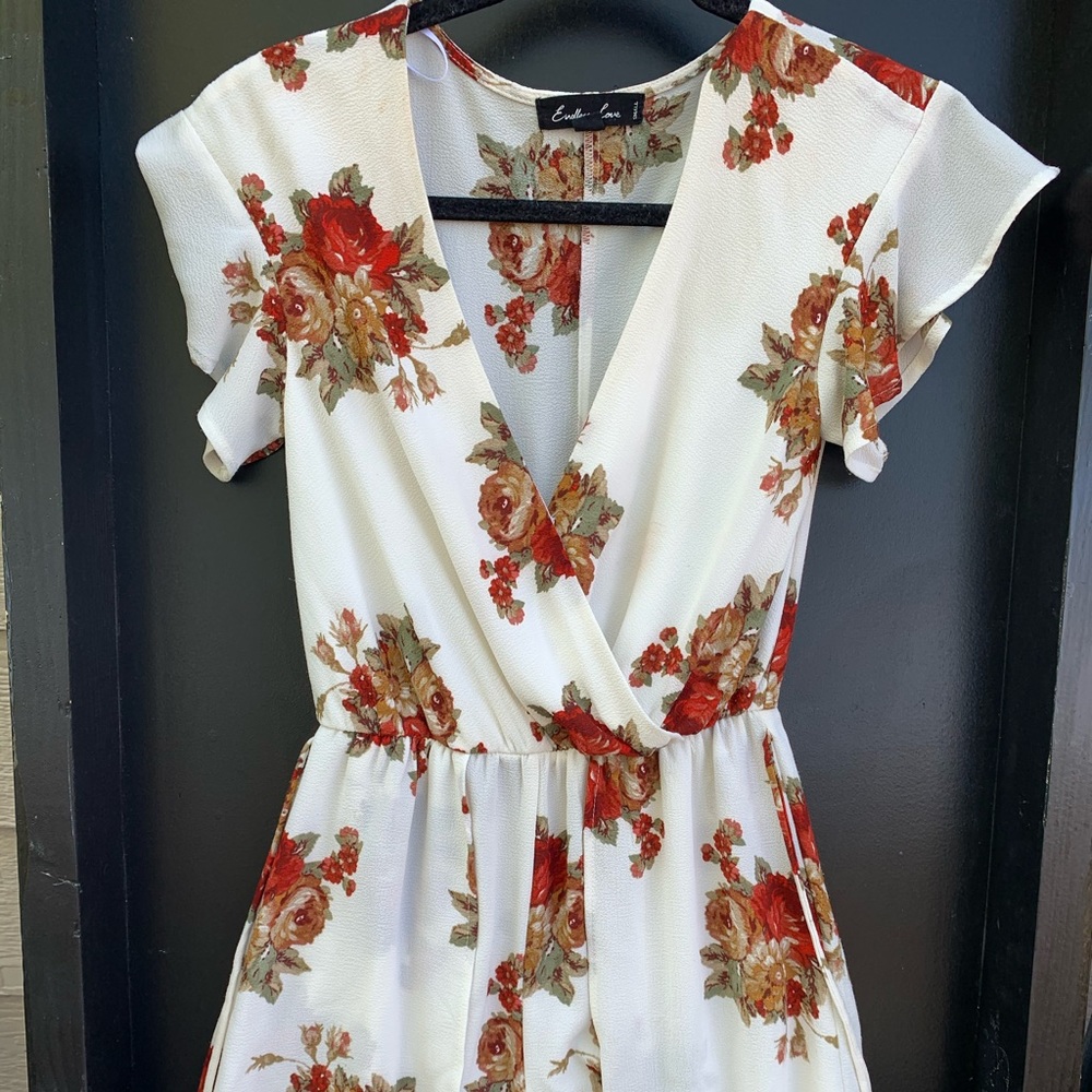 High-Low Floral Romper